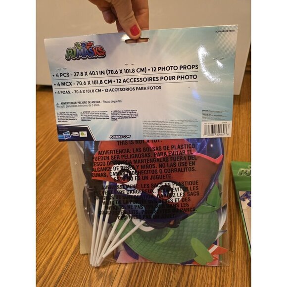 PJ Masks Birthday Party Decoration Personalize Banner Backdrop Candles Napkins - Picture 3 of 11